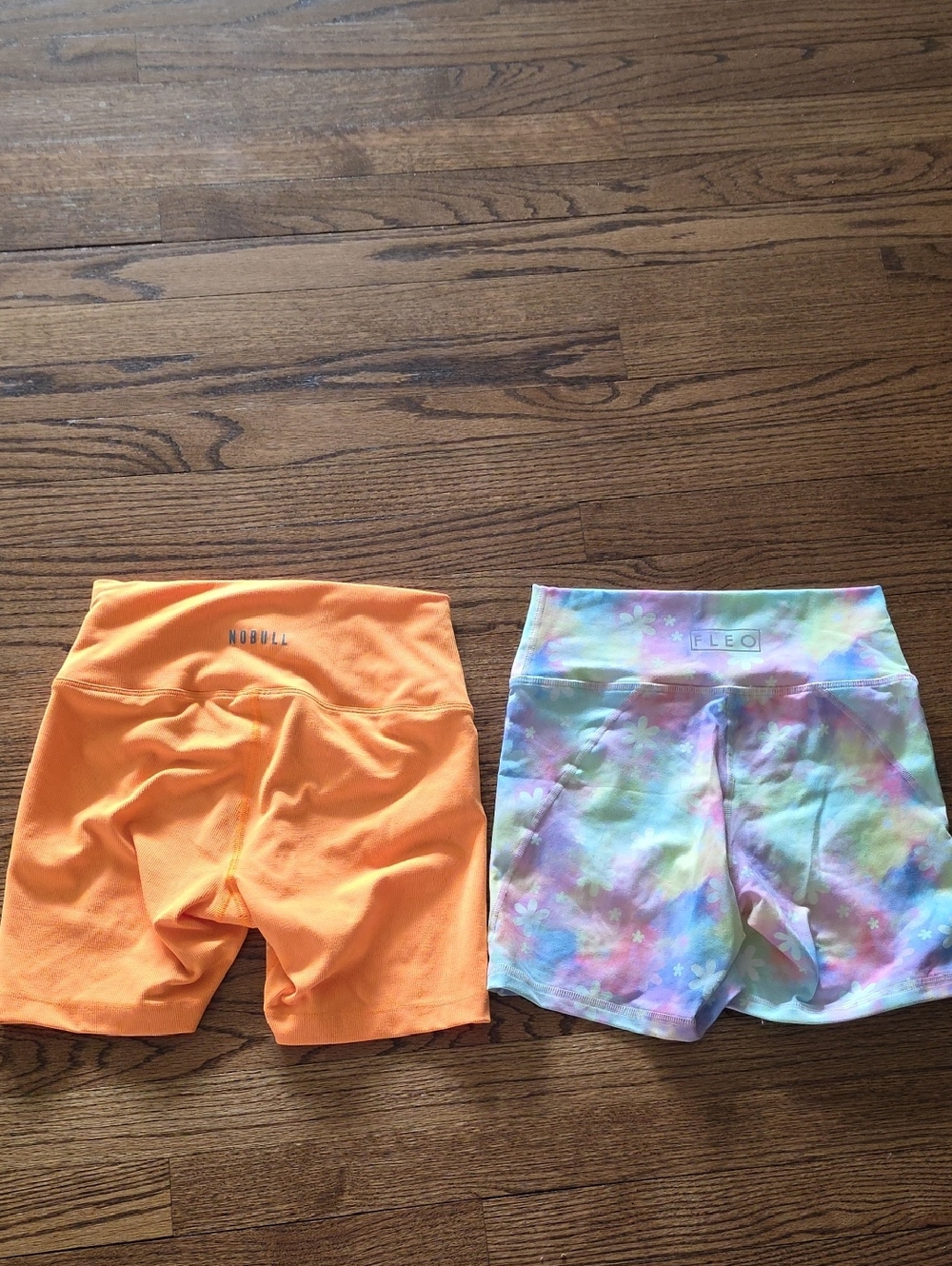 NOBULL Orange and Pastel Tie-Dye  Shorts